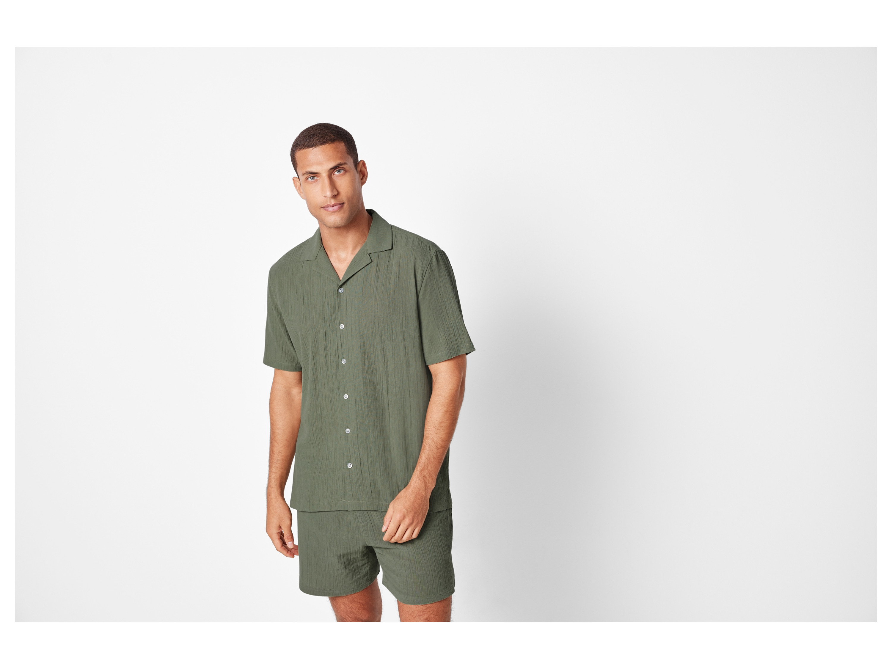 LIVERGY® Herren Resortshirt (Khaki, S (37/38)) – Bild 2 von 4