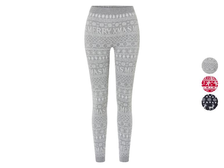 Graue Weihnachtsleggings mit 'Merry Christmas' Muster