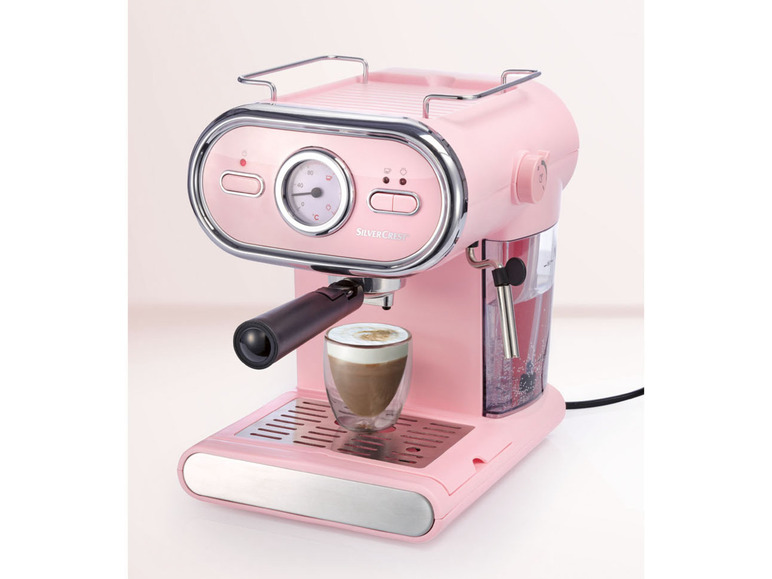 Gehe zu Vollbildansicht: SILVERCREST® Espressomaschine/Siebträger Pastell rosa SEM 1100 D3 - Bild 4