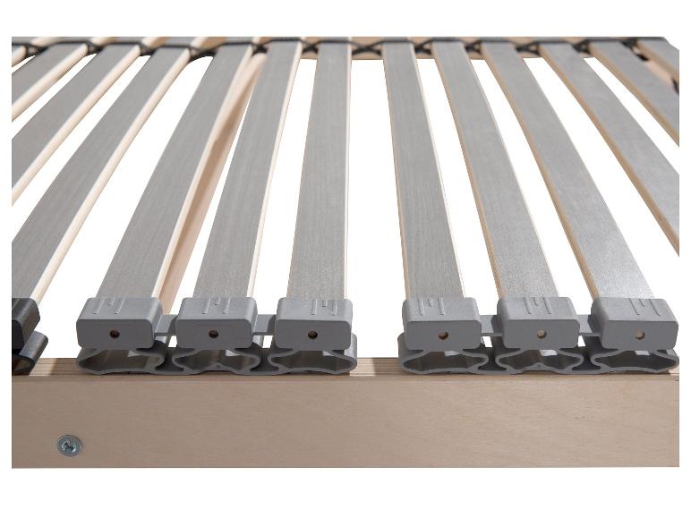 Lattenrost aus Holz mit verstellbaren Lattenhaltern