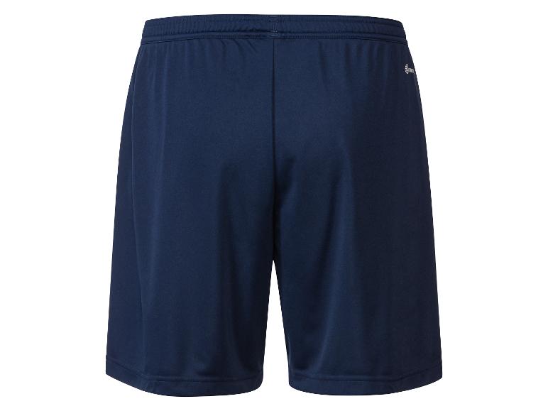 Dunkelblaue Sport Shorts mit Erima-Logo.