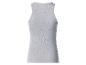 Hellgraues geripptes Tanktop, Rückansicht