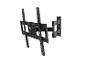 Schwarze, voll bewegliche TV-Wandhalterung mit Gelenkarm.