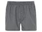 Dunkelgraue Baumwoll-Boxershorts.