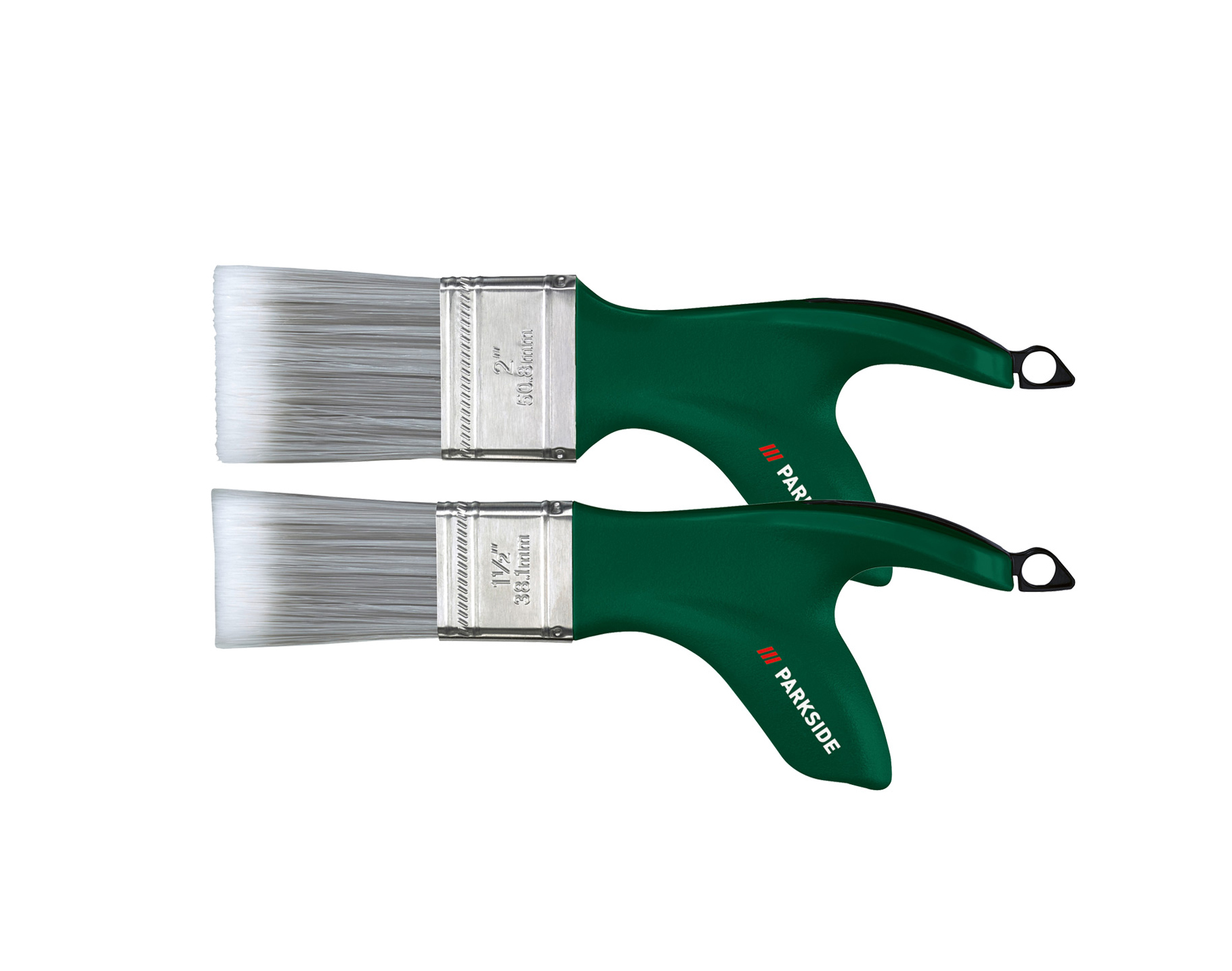 PARKSIDE® Pinselset mit ergonomischem Griff (Pinsel mit festem Kopf, 2 tlg.) | 04335814032524