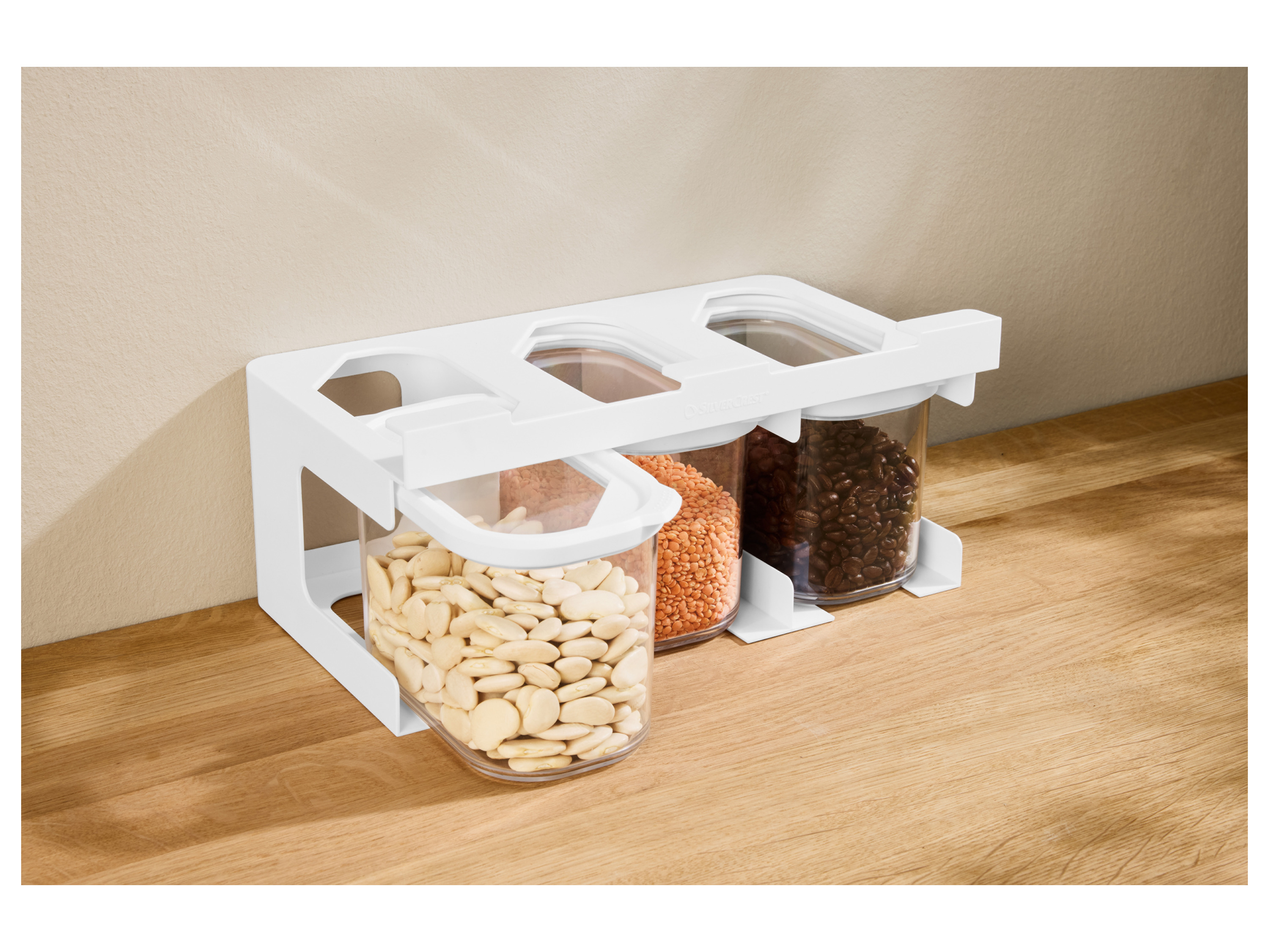 Thumbnail - SILVERCREST® Vorratsdosen-Sets mit Ansteckregal (Unterregal Aufbewahrung)