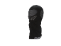Schwarze Sturmhaube mit Mesh-Details und Logo unten