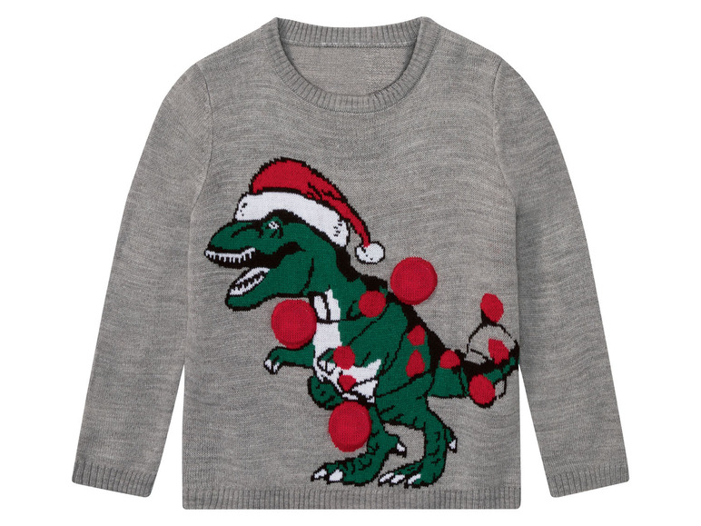 Gehe zu Vollbildansicht: lupilu® Kleinkinder Jungen Pullover mit coolem Weihnachtsmotiv - Bild 9