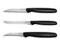 Ein Set mit drei Ernesto Messern: Filetiermesser, Käsemesser und Universalmesser.