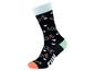 Schwarze Socken mit 'Love'-Print.