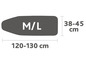 Ein Bügelbrett mit den Maßen 120-130 cm x 38-45 cm.
