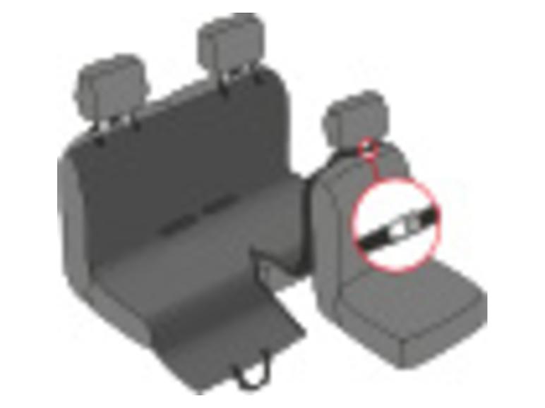 Autositzbezug für die Rückbank mit Gurtöffnung