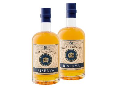 2 x 0,5-l-Flasche Spirituosenpaket Ghirlanda Grappa Prosecco Riserva 40% Vol