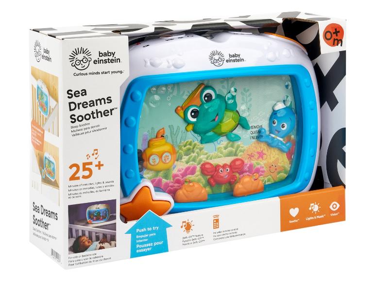 Eine Box für einen Baby Einstein Sea Dreams Beruhiger mit Unterwasser-Thema.