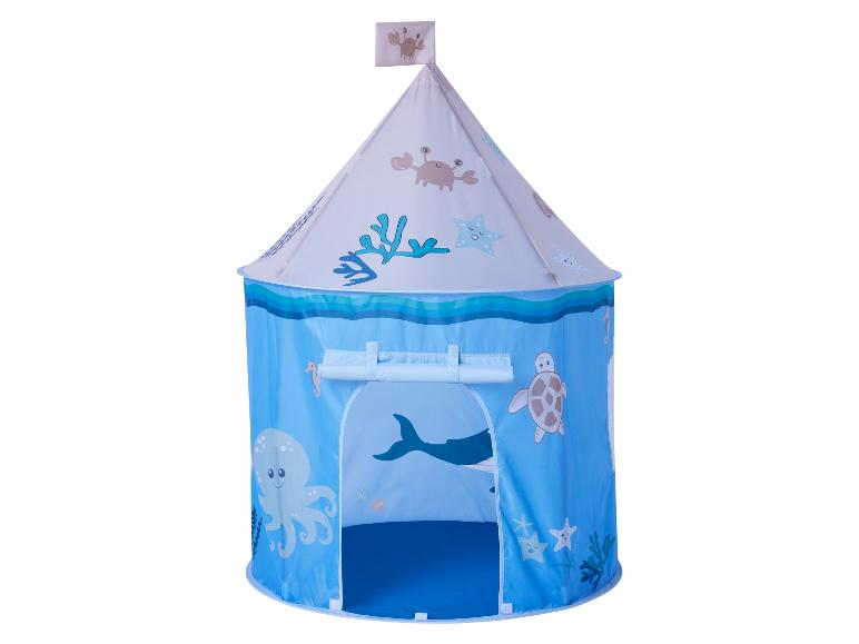 Blaues Spielzelt mit Meeresmotiv für Kinder