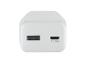 Weißes Wandladegerät mit USB-A und USB-C (PD 20W) Anschlüssen
