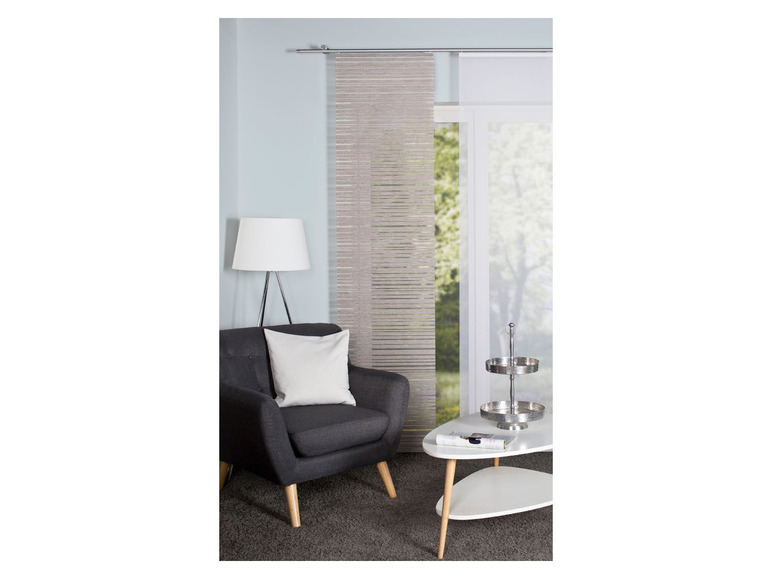 Gehe zu Vollbildansicht: Home Wohnideen Schiebevorhang »FOLKE«, mit Querstreifen-Grund, halbtransparent, 245 x 60 cm - Bild 5