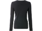 Schwarzes Damen Langarmshirt, Rückansicht.