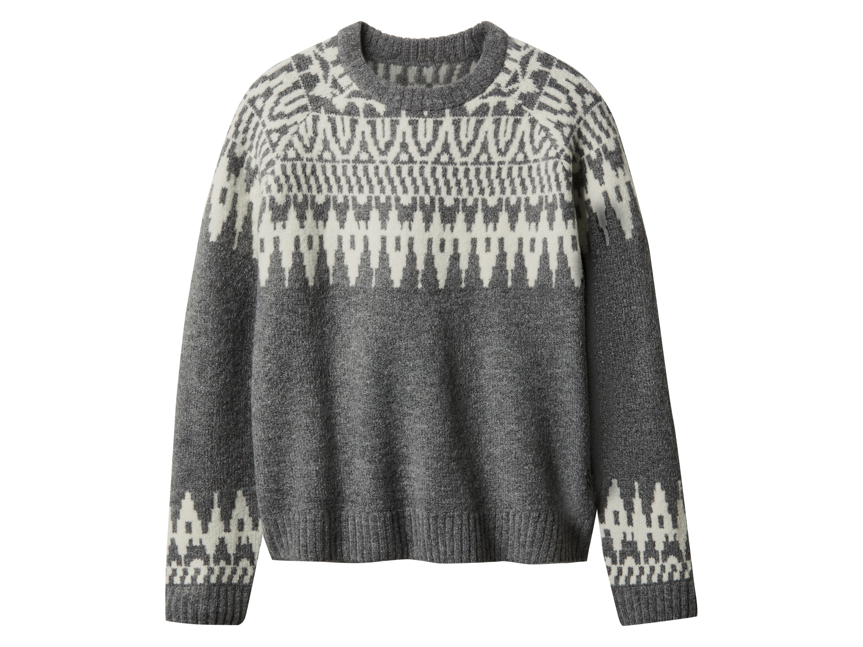 ESMARA® Damen Pullover Grobstrick (Grau, XS(32/34))