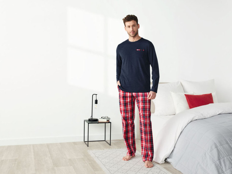 Gehe zu Vollbildansicht: LIVERGY® Herren Pyjama aus reiner Baumwolle - Bild 4