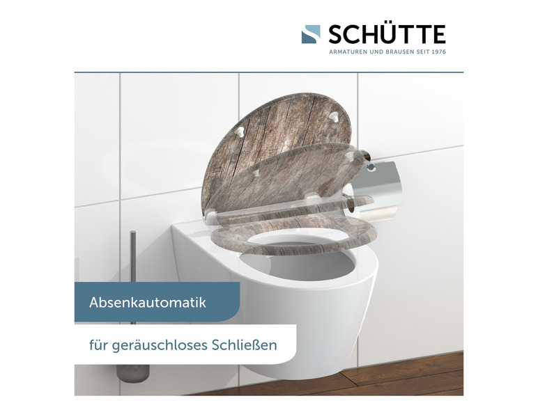 Gehe zu Vollbildansicht: Schütte WC Sitz Duroplast, mit Absenkautomatik und Schnellverschluss - Bild 54