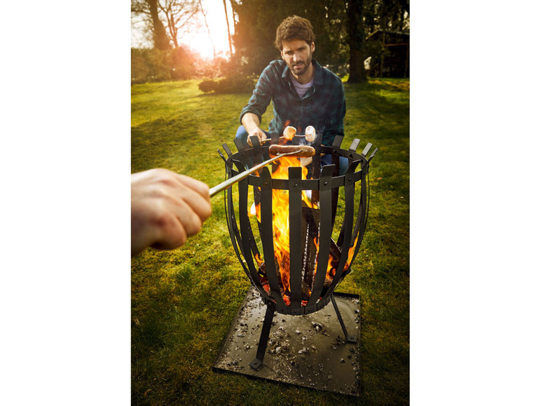 Gehe zu Vollbildansicht: LANDMANN Feuerkorb, aus Stahl, mit Bodenplatte - Bild 4