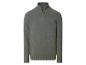 Herren-Pullover mit Reißverschluss in Olivgrün.