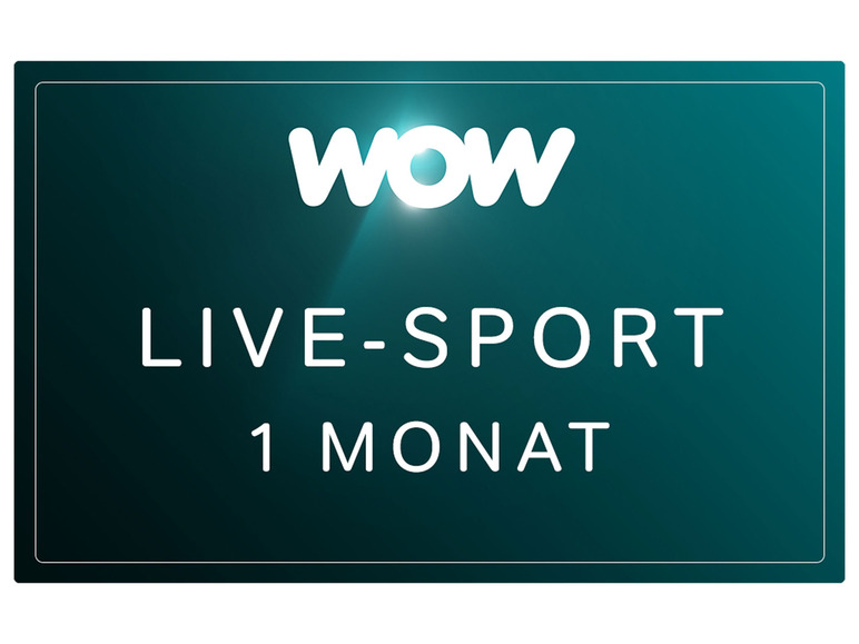 Gehe zu Vollbildansicht: WOW Live-Sport Streaming Geschenkkarte 1 Monat - Bild 1