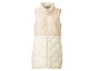 Beige Weste mit Fleece-Futter und gestepptem Teil.