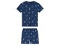 Kinder-Set: T-Shirt und Shorts, Segelboot-Muster, dunkelblau.