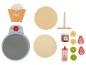 Crêpes-Spielset mit Pfanne, Crêpes, Obst und Belägen.