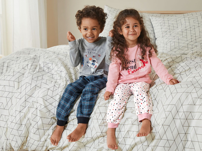 Gehe zu Vollbildansicht: lupilu Kleinkinder Mädchen Pyjama aus reiner Baumwolle - Bild 4