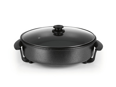 GOURMETmaxx - Pizza-Pfanne elektrisch 1500W schwarz