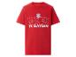 Rotes Kurzarm-T-Shirt mit Vereinslogo und dem Schriftzug „FC BAYERN“ auf der Vorderseite.