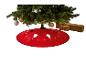 LIVARNO® rote Weihnachtsbaumdecke mit LED-Beleuchtung.
