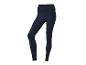 Dunkelblaue Damen-Leggings mit Zebramuster.