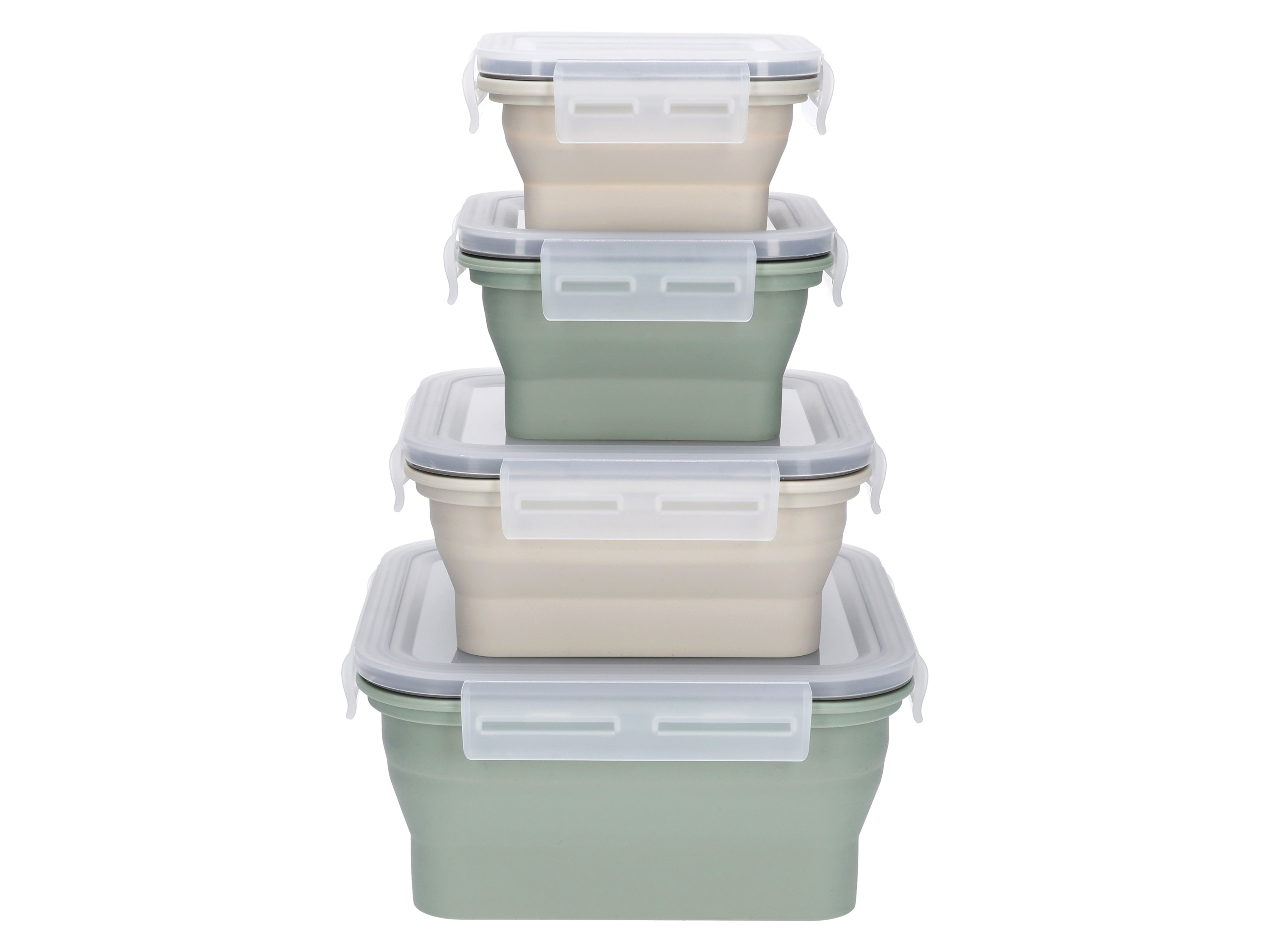 Thumbnail - SILVERCREST®  Faltbare Frischhaltedosen / Lunchbox  (Quadrat 4tlg.)