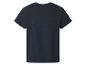 Dunkelblaues Kurzarm-T-Shirt, Rückansicht