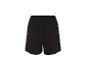 Schwarze Sportshorts mit elastischem Bund, für Herren oder Damen.