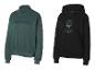 Grüner Rollkragenpullover und schwarzer Hoodie Jette Sport