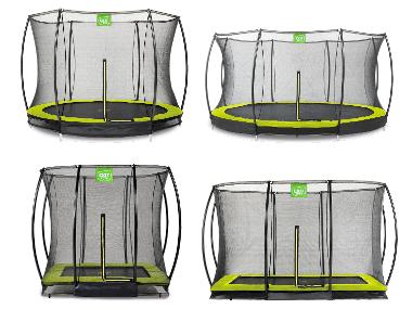 Exit Toys Silhouette Bodentrampolin mit Sicherheitsnetz