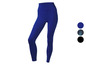 Blaue Leggings mit hohem Bund und Seitentaschen, perfekt zum Sport machen.