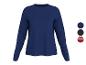ESMARA® Damen Langarmshirt in Dunkelblau mit Farbmustern.