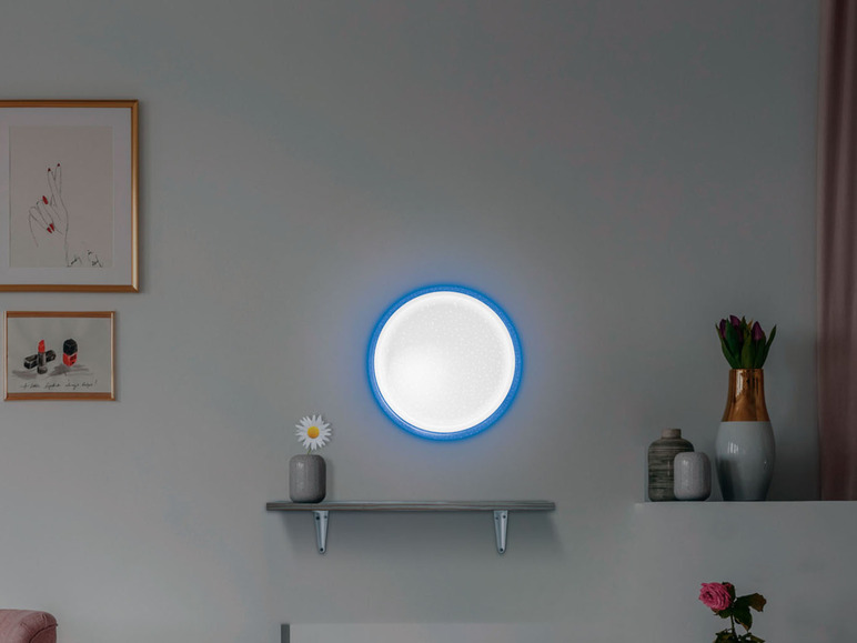 Gehe zu Vollbildansicht: Livarno Home LED Deckenleuchte Sternhimmel, mit Farb-Dekolicht - Bild 2