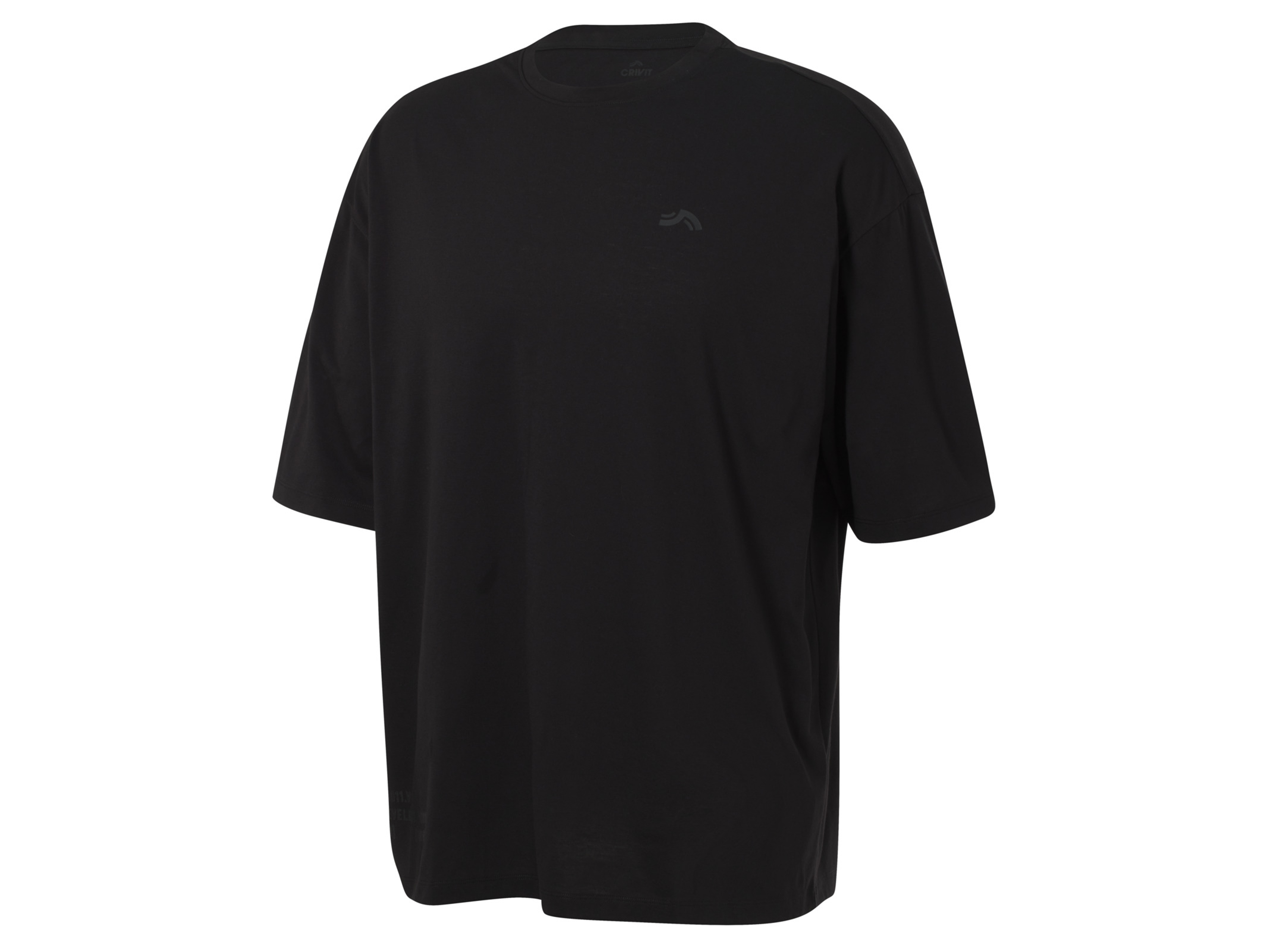 CRIVIT Herren Funktionsshirt oversize (längere Ärmel, L (52/54))““ | kurze ärmel/schwarz: mit überschnittenen Schultern Produktmerkmale tabletd Farbe: blau, schwarz Muster: – Detail: kurze Ärmel/blau