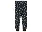 Schwarze Hose mit blauem Mickey Mouse Muster.