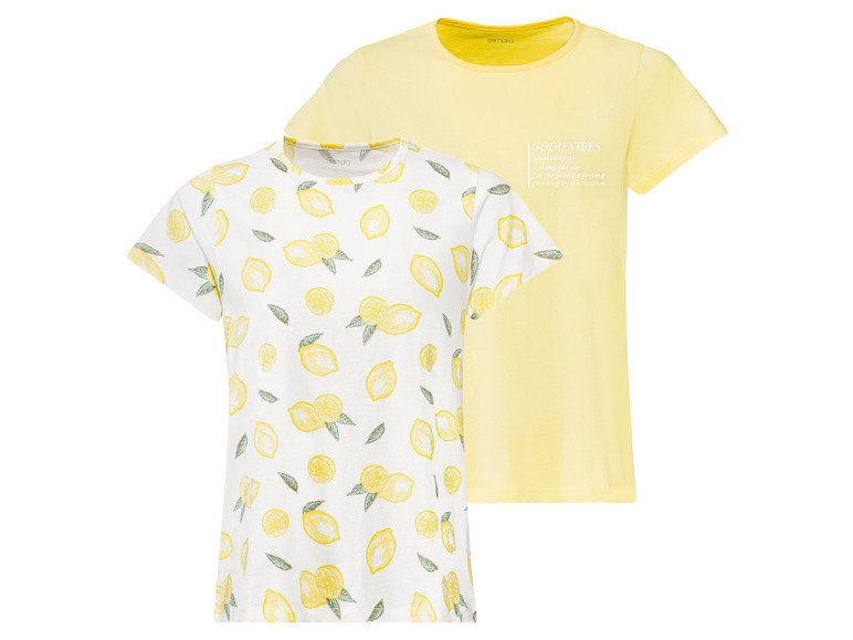 Gehe zu Vollbildansicht: esmara Damen T-Shirts, 2 Stück, aus reiner Baumwolle - Bild 2