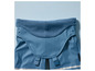 Blaue Regenhose mit Fleece-Futter und reflektierenden Streifen.