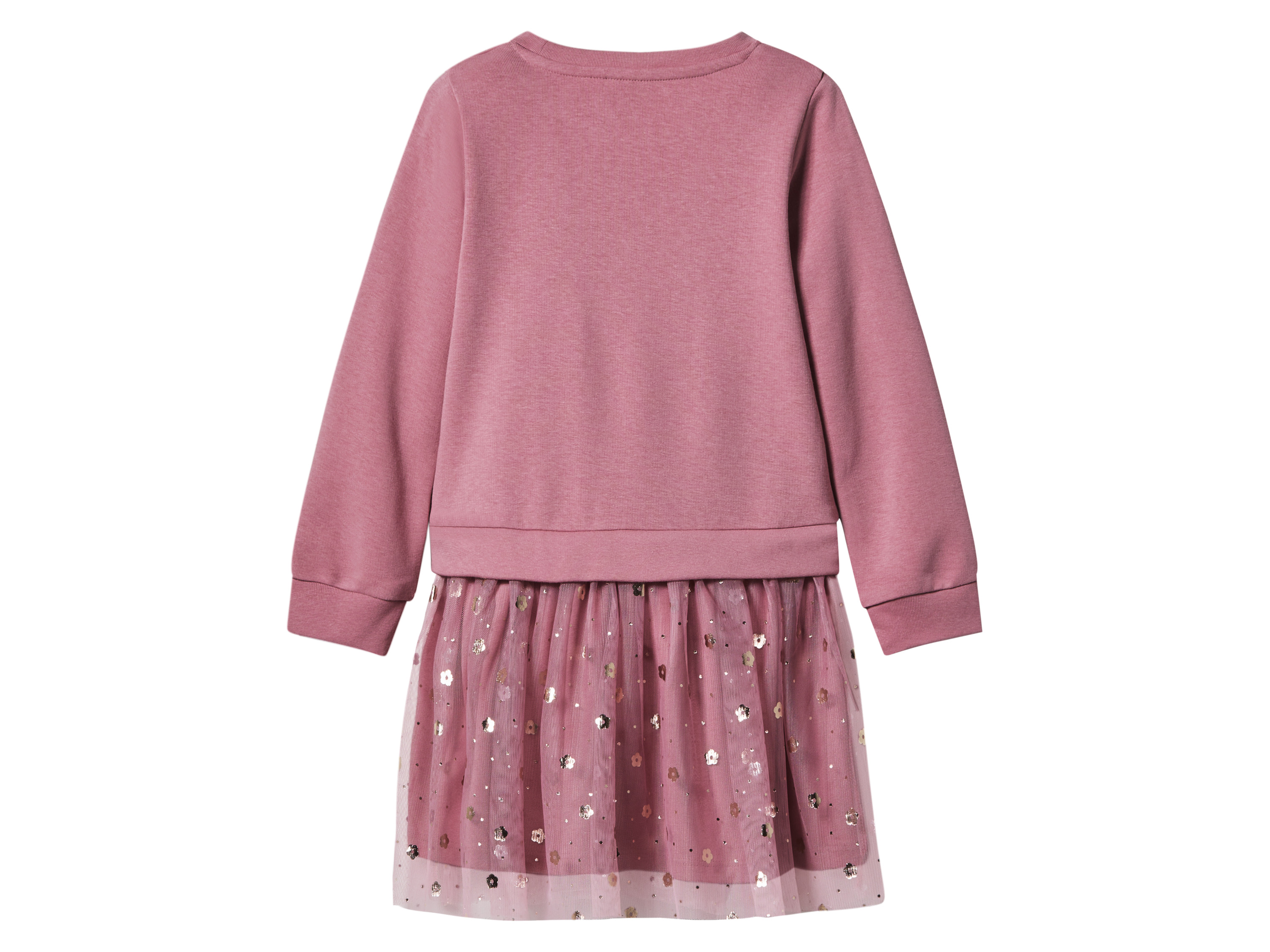 Thumbnail - lupilu® Kleinkinder Mädchen Sweatkleid mit Tüll (Rosa, 122/128)