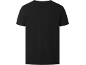Schwarzes Kurzarm-T-Shirt mit Rundhalsausschnitt, Rückansicht